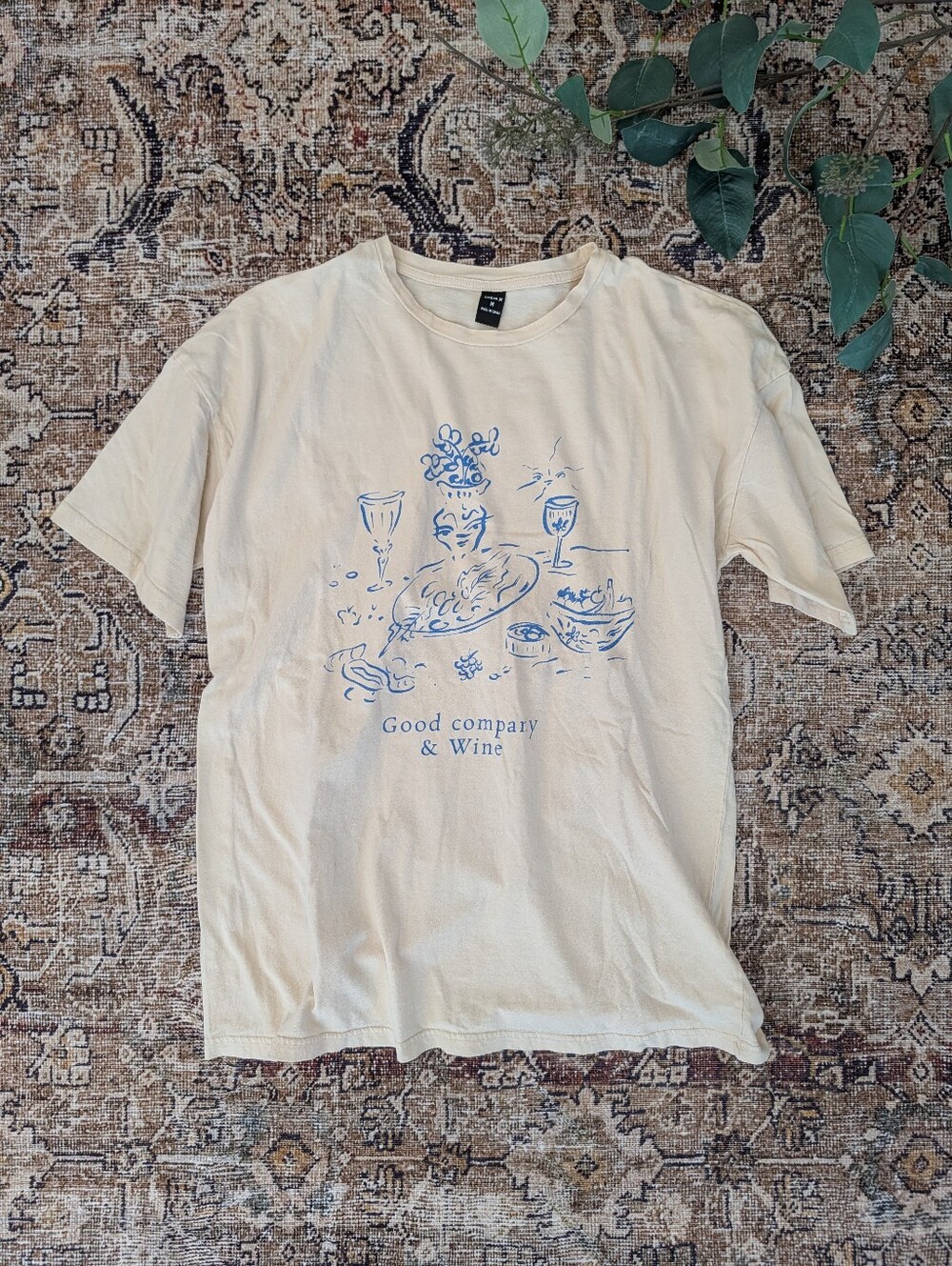 Shein X 'Good Company and Wine' oversized tee M